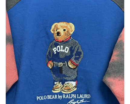 Reworked Ralph Lauren Multicolor Polo Bear Graphic Sweatshirt