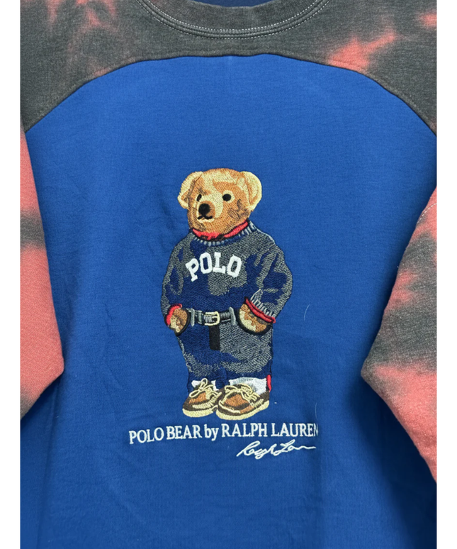 Reworked Ralph Lauren Multicolor Polo Bear Graphic Sweatshirt
