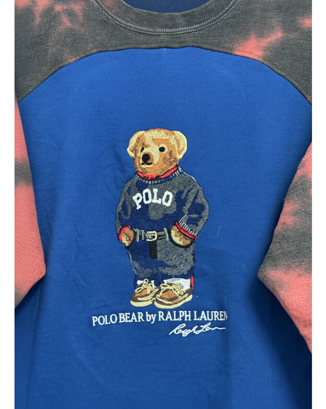 Reworked Ralph Lauren Multicolor Polo Bear Graphic Sweatshirt