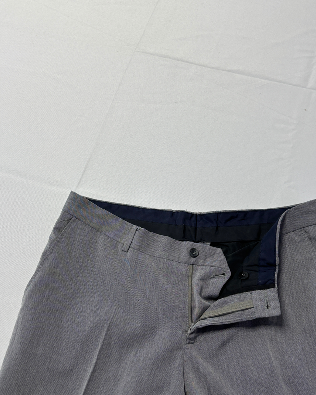 Zara Man Grey Slim Fit Tapered Dress Pants