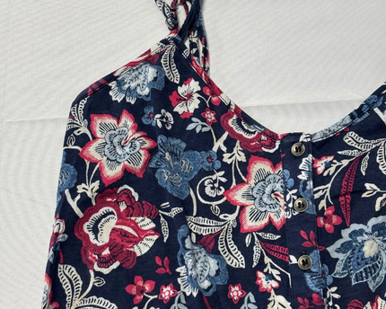 Aéropostale Navy Blue Floral Print Romper