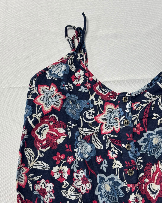 Aéropostale Navy Blue Floral Print Romper