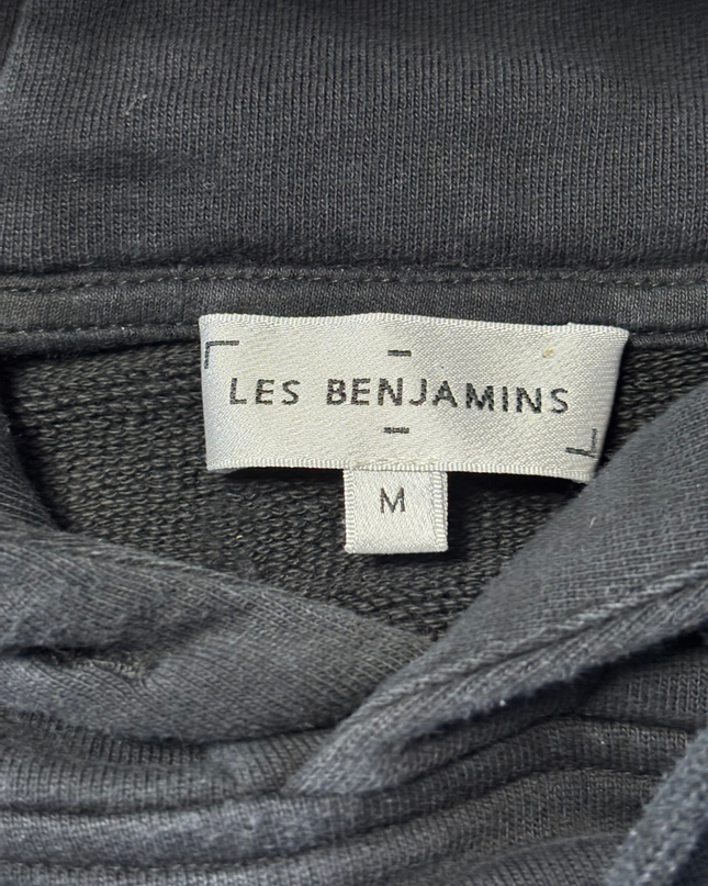 LES BENJAMINS Black Graphic Print Hoodie