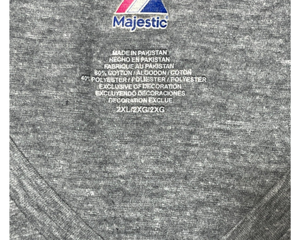 Majestic Gray San Francisco Giants V-Neck Graphic Tee