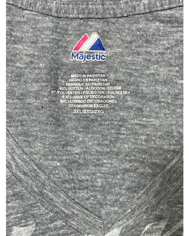 Majestic Gray San Francisco Giants V-Neck Graphic Tee