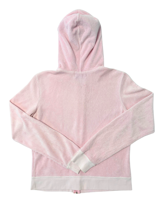 Juicy Couture Baby Pink Velour Zip-Up Hoodie