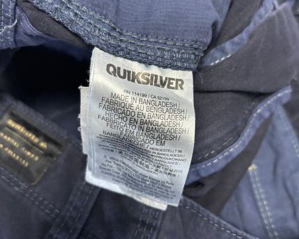 Quiksilver Navy Blue Straight Fit Cargo Shorts