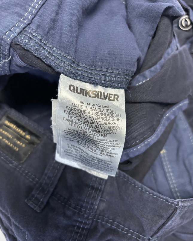 Quiksilver Navy Blue Straight Fit Cargo Shorts