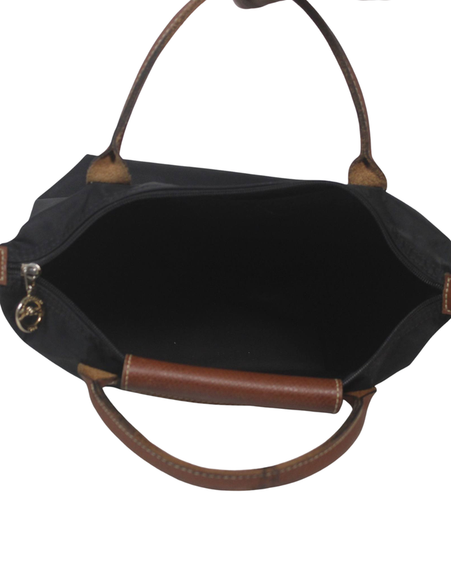 Longchamp Black Le Pliage Nylon Top Handle Bag