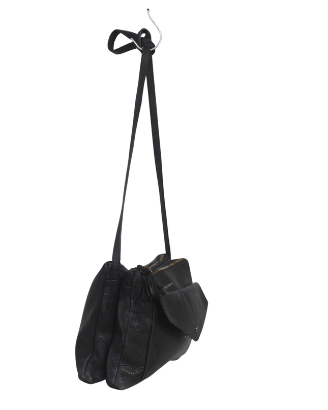 Ted Baker Black Pebbled Leather Crossbody Bag