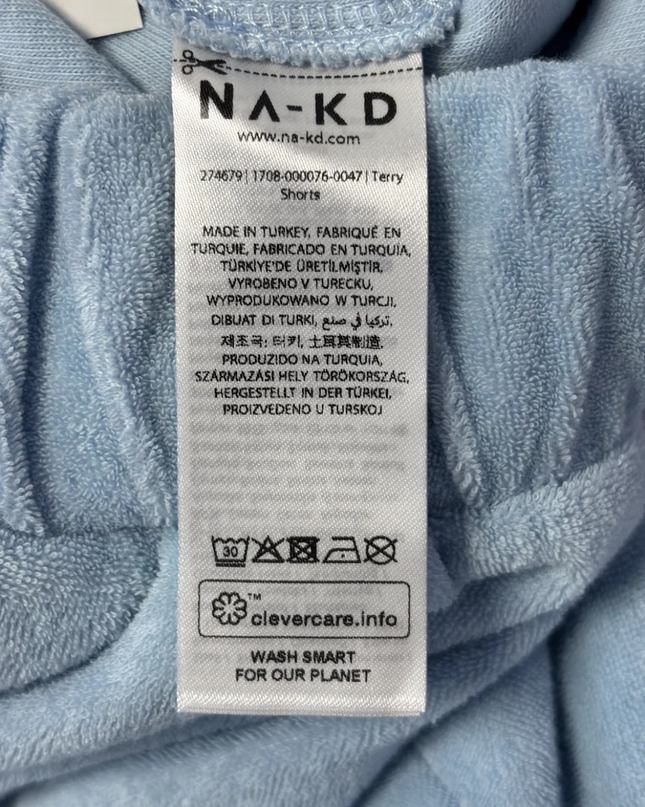 Josefine HJ x NA-KD Reborn Blue Terry Shorts W/Tags