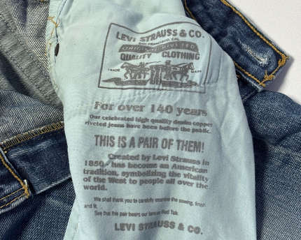Levi's Classic Blue Straight Leg Denim Jeans
