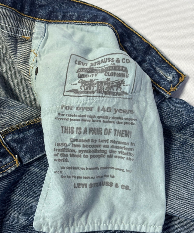Levi's Classic Blue Straight Leg Denim Jeans