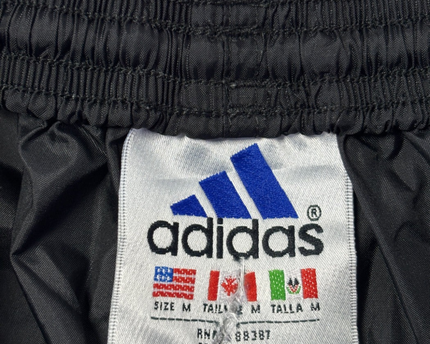 Adidas Black Three-Stripe Windbreaker Track Pants