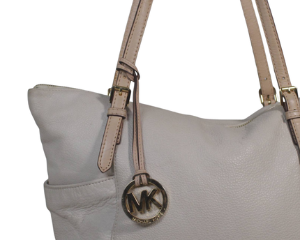 Michael Kors Beige Pebbled Leather Tote Bag