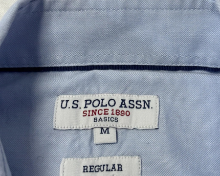 U.S. POLO ASSN. Light Blue Regular Fit Cotton Shirt