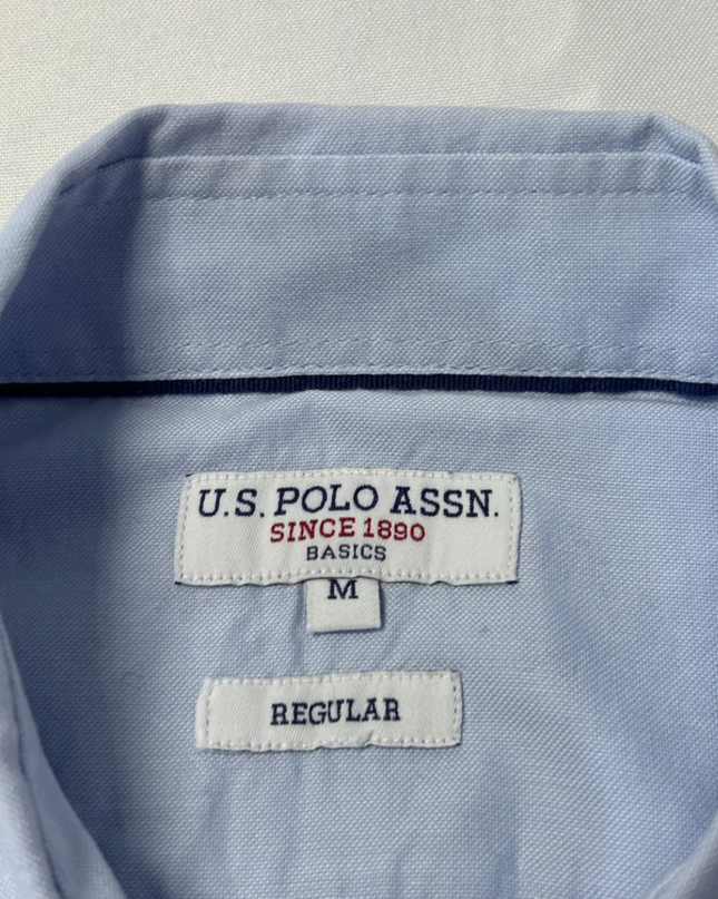 U.S. POLO ASSN. Light Blue Regular Fit Cotton Shirt