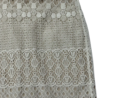 Bar III Cream Lace Overlay Pencil Skirt