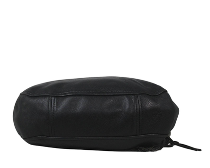Michael Kors Black Pebbled Leather Tassel Shoulder Bag