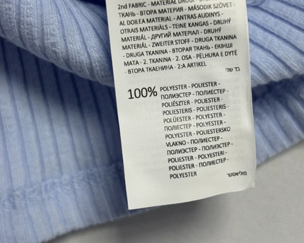 RESERVED Light Blue Ribbed Puff Sleeve Blouse W/Tags