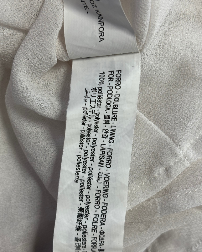 Zara White Embroidered Tiered Midi Dress