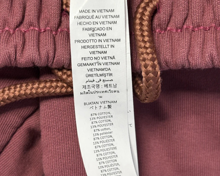 Alo Maroon Drawstring Sweat Shorts