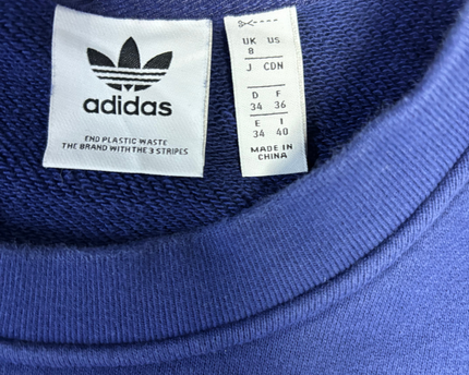 Adidas Navy Blue Trefoil Outline Sweatshirt