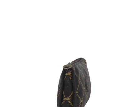 Longchamp Brown Monogram Logo Pouch