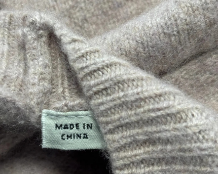 AllSaints Taupe Recycled Cashmere Blend Cropped Sweater