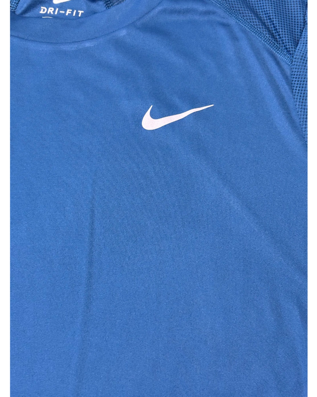 Nike Blue Performance Dri-FIT Mesh Panel Running Sports T-Shirt