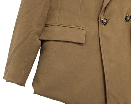 Splash Tan Double-Breasted Blazer Jacket | With Tag