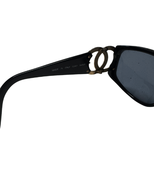 Chanel Black CC Logo Square Sunglasses