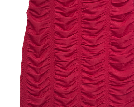 Luvalot Red Ruched Spaghetti Strap Mini Dress