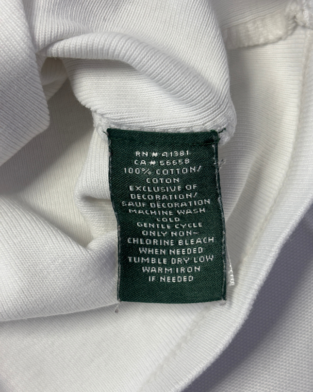 Ralph Lauren White Ribbed Crew Neck T-Shirt