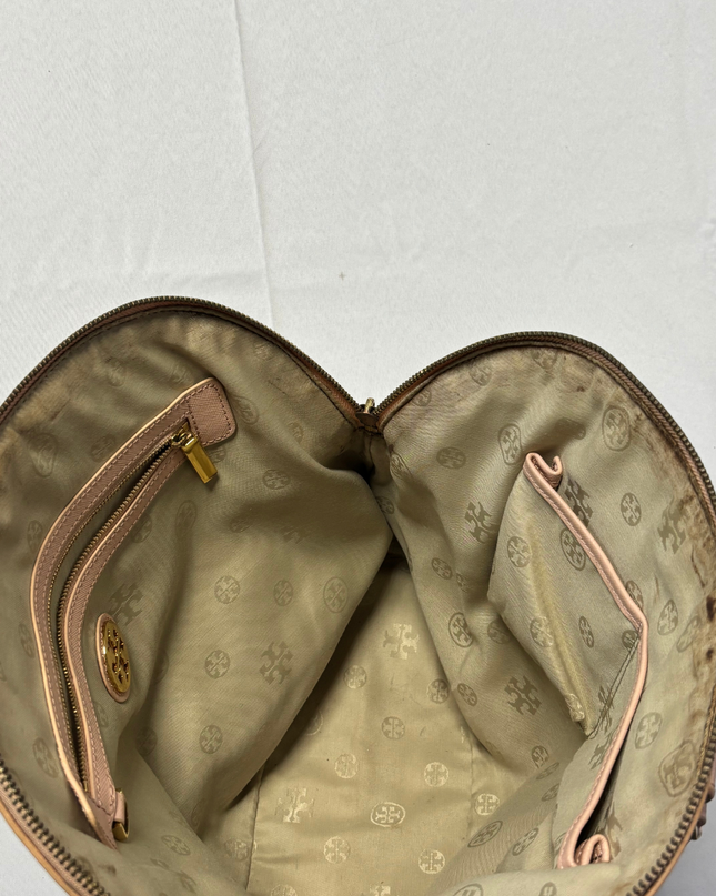 Tory Burch Pink Robinson Dome Satchel Bag