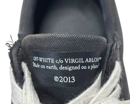 Off-White Black Low Vulcanized Canvas Sneakers W/Tag & W/Box
