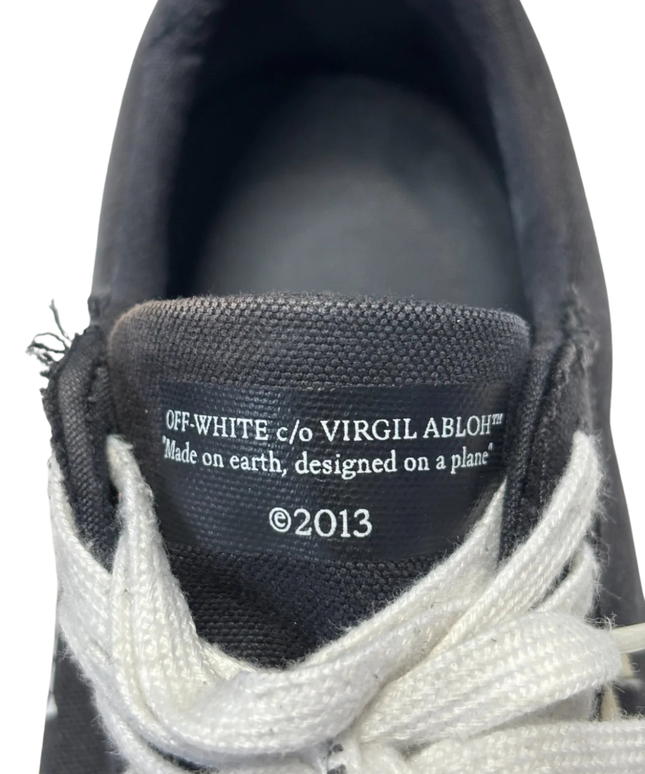 Off-White Black Low Vulcanized Canvas Sneakers W/Tag & W/Box
