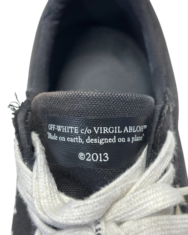 Off-White Black Low Vulcanized Canvas Sneakers W/Tag & W/Box