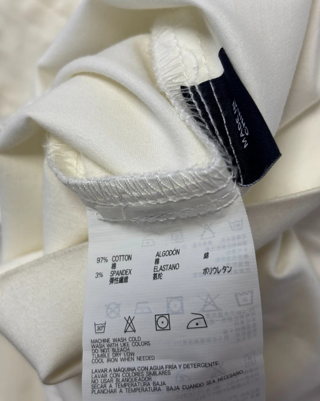 Nautica White Belted Pleated A-Line Dress