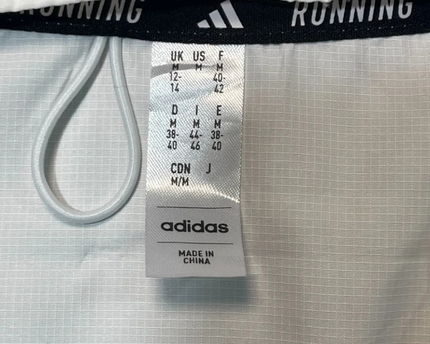 Adidas White Hooded Running Windbreaker Jacket