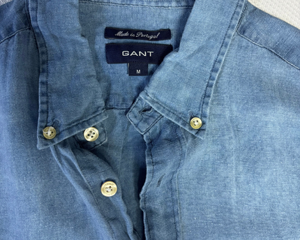 Gant Blue Indigo Linen Button-Down Shirt