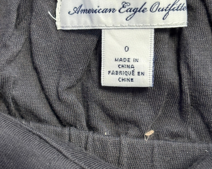 American Eagle Black Empire Waist Chiffon Mini Dress