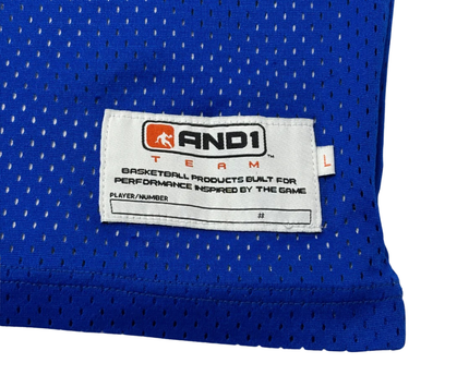 AND1 Blue Reversible Mesh Basketball Jersey Number 15