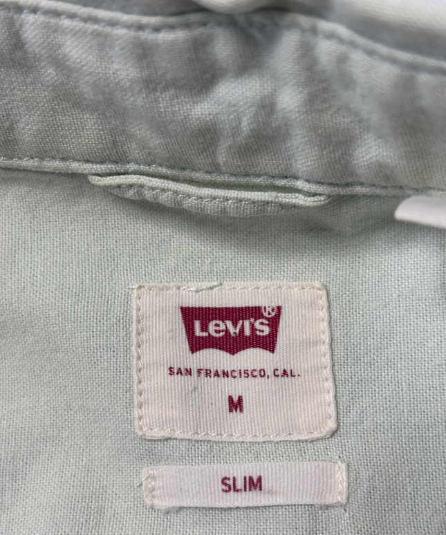 Levi's Light Green Slim Fit Long Sleeve Button-Down Shirt