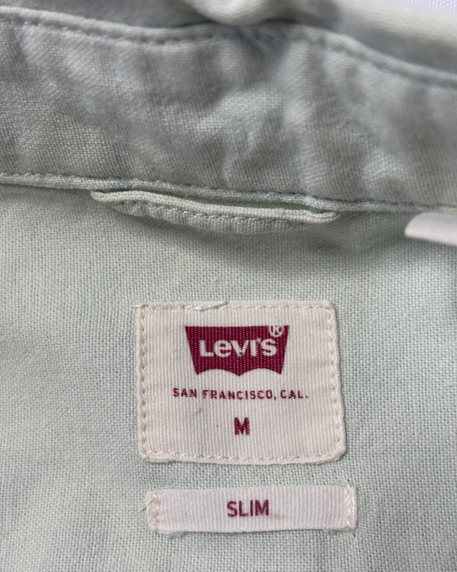 Levi's Light Green Slim Fit Long Sleeve Button-Down Shirt