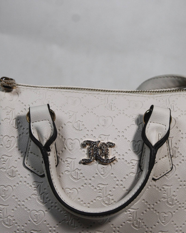 Juicy Couture White Embossed JC Monogram Bag