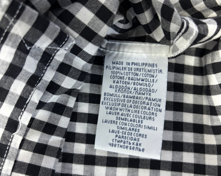 Polo Ralph Lauren Slim Fit Black and White Gingham Check Shirt