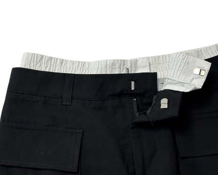 Bershka Black Cargo with Contrast Waistband Mini Skirt