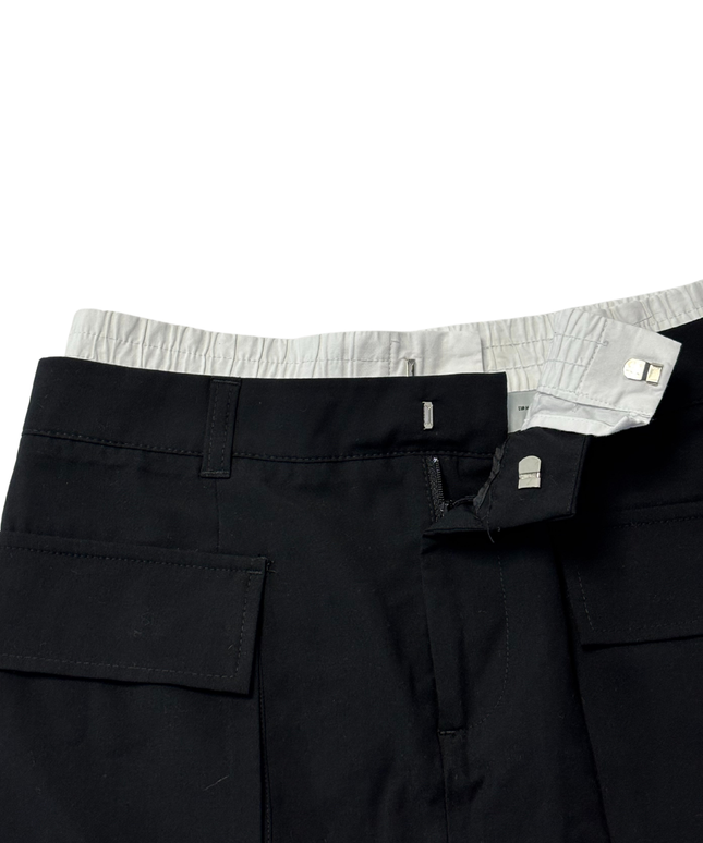 Bershka Black Cargo with Contrast Waistband Mini Skirt