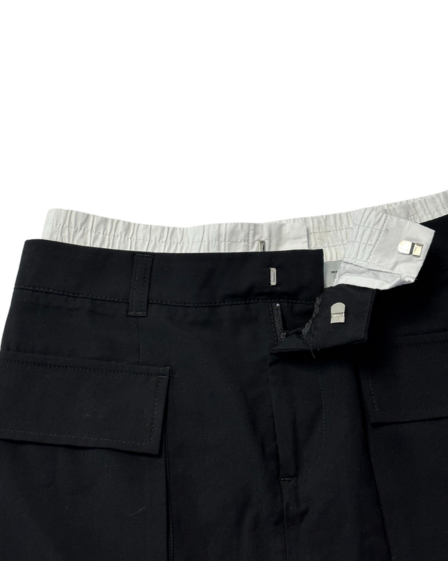 Bershka Black Cargo with Contrast Waistband Mini Skirt